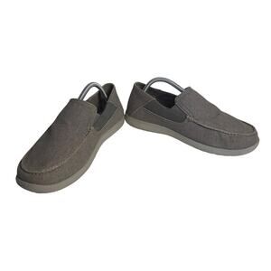 Crocs Shoes Canvas Mens 8 Triple Comfort Slip On Loafer Missing Insert Gray